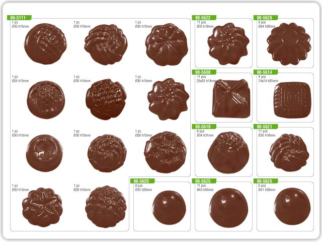 Stampi per Cioccolatini  PRALINERIA 2